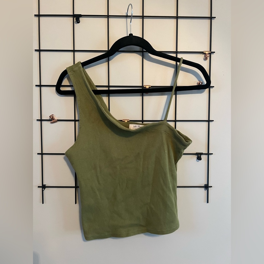 Free People/We The Free. One shoulder +strap tank top.